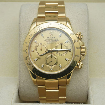Rolex Daytona 116528 Yellow Gold 40mm Champagne Dial Pre-Owned