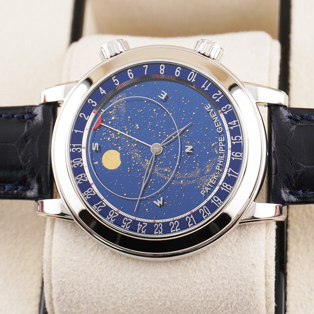Patek Philippe Grand Complications Celestial Moon Age 44mm 6102P Blue Dial
