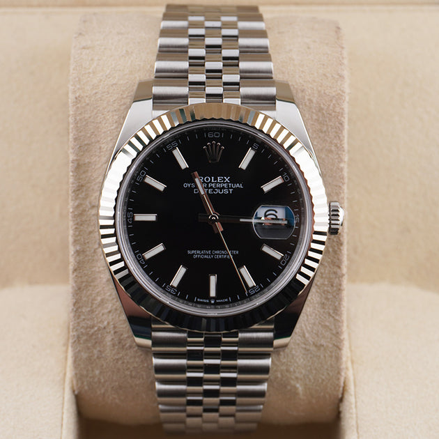 Rolex Datejust 41mm Black Dial Fluted Bezel 126334