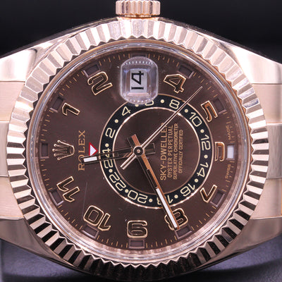 Rolex Sky-Dweller 42mm 326935 Chocolate Arabic Dial Pre-Owned