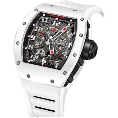 Richard Mille RM-030 Le Mans White Ceramic 50mm Openworked Dial