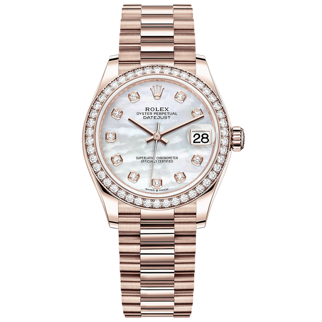 Rolex Datejust Mother Of Pearl Diamond Dial Diamond Bezel 31mm 278285R