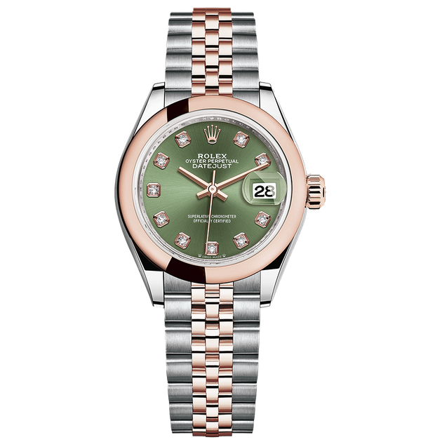 Shop Rolex Lady-Datejust Olive-Green Diamond Dial | 279161 | FCT