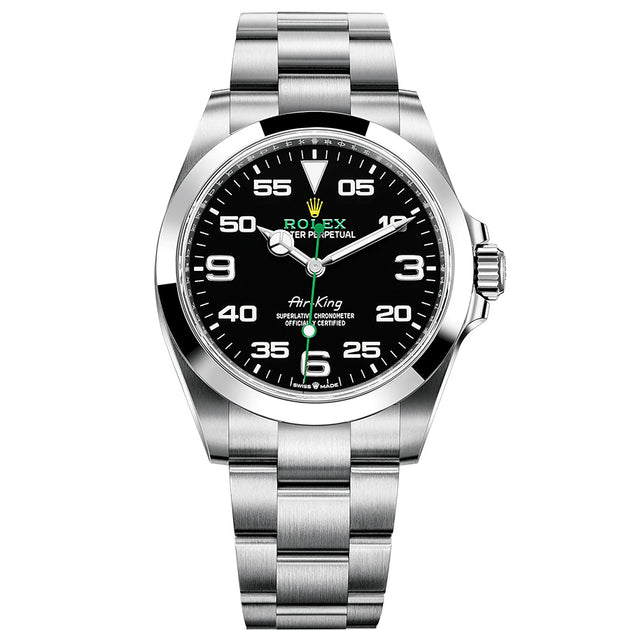 Rolex air king leather on sale band