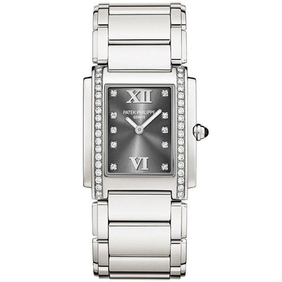 Patek Philippe Twenty-4 Quartz 25mm 4910/10A-010 Grey Dial - First Class Timepieces