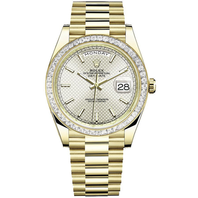 Rolex baguette hotsell diamond bezel