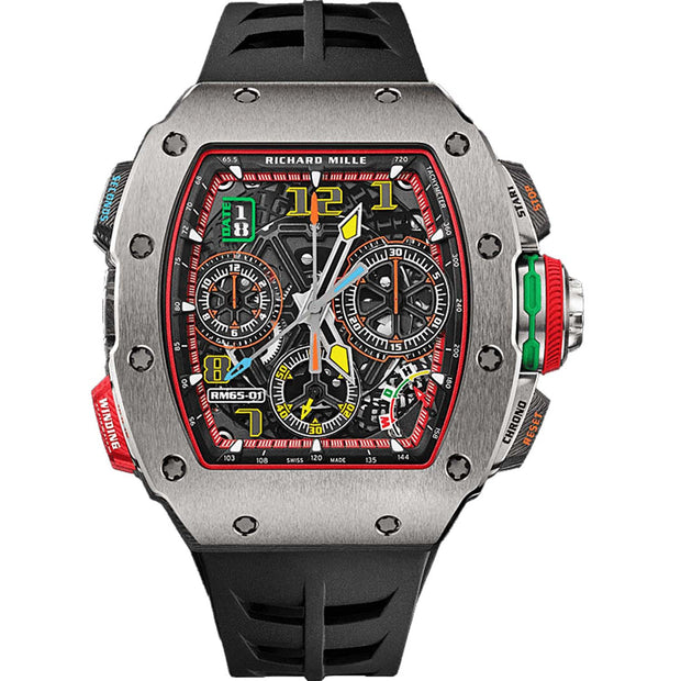 Richard Mille RM65-01 Automatic Winding Titanium Split Chronograph Openworked Dial