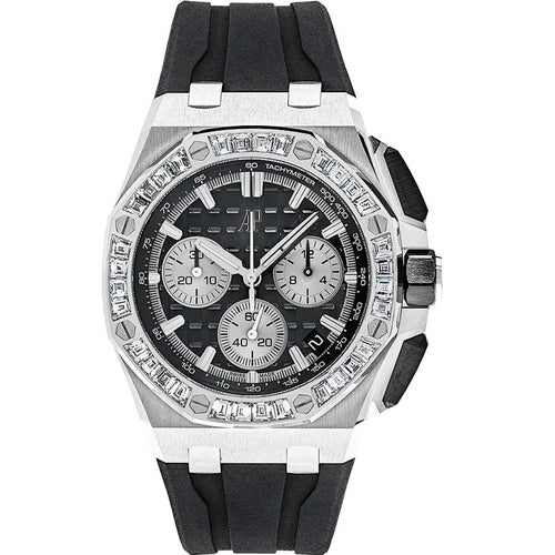 Audemars Piguet Royal Oak Offshore Chronograph Selfwinding White Gold Diamond Bezel Black Dial 26424BC.ZZ.D002CA.01