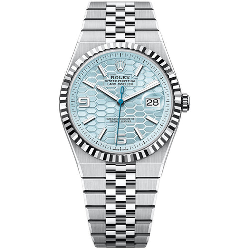 Rolex Land-Dweller 127336 40mm Platinum Ice Blue Dial