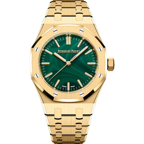 Audemars Piguet Royal Oak Selfwinding Yellow Gold Malachite Dial 15553BA