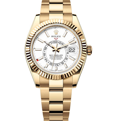 Rolex Sky-Dweller 336938 42mm White Dial Oyster Yellow Gold 2023