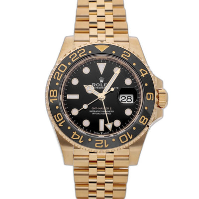 Rolex GMT-MASTER II Yellow Gold Jubilee 126718GRNR Black Dial