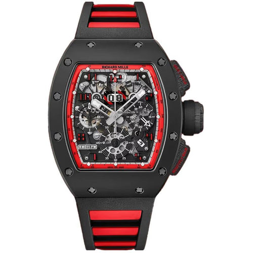 Richard Mille Chronograph RM11-FM Felipe Massa Midnight Fire Carbon 50mm Openworked Dial
