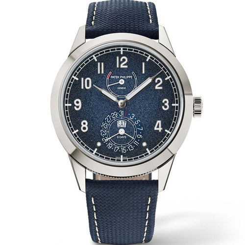 Patek Philippe Calatrava 8-Day Power Reserve 5328G-001 White Gold Blue Dial