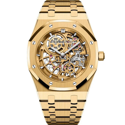 Audemars Piguet Royal Oak Jumbo 16204BA.OO.1240BA.01 Extra-Thin Yellow Gold Openworked 39mm