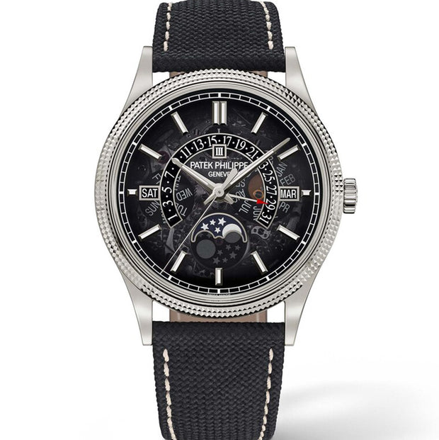 Patek Philippe Retrograde Perpetual Calendar 40mm Grey and Black Dial