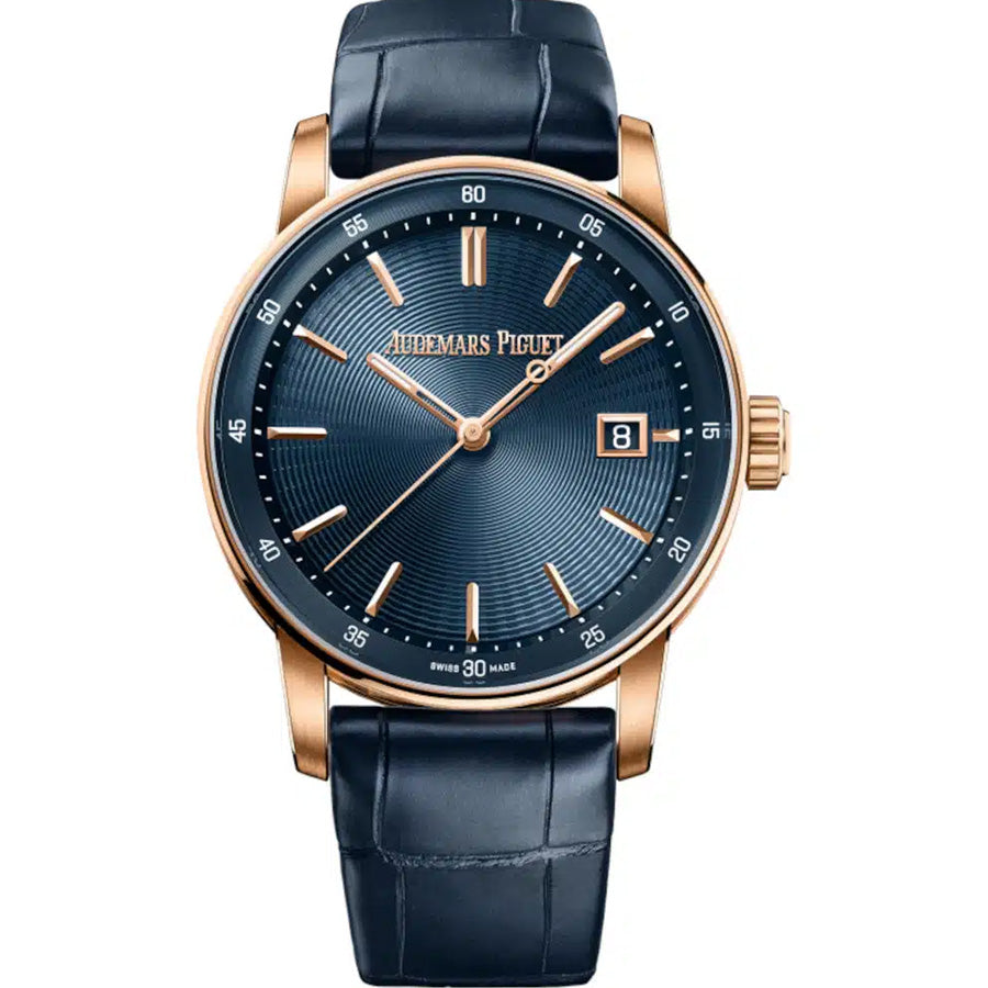 Audemar Piguet Code 11.59 Self-Winding Rose Gold 38mm Blue Dial 77410O