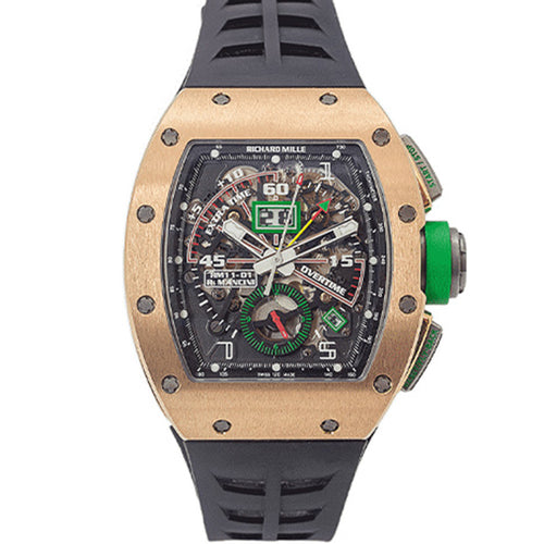 Richard Mille Chronograph RM11-01 Rose Gold "Roberto Mancini" 50mm Openworked Dial