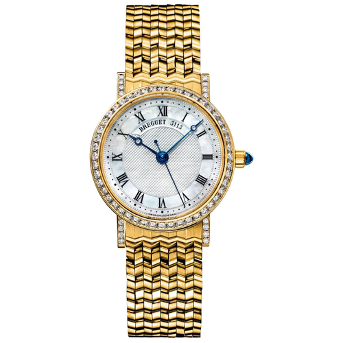 Breguet Classique 30mm 8068BA/52/AC0/DD00 Diamond Bezel Mother Of Pearl Roman Dial