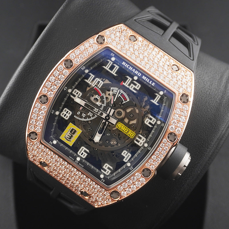 Richard Mille RM30 50mm Openworked Dial Rose Factory Diamonds