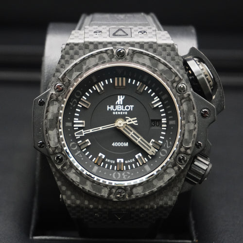 Hublot King Power "Oceanographic Diver 4000" 731.qx.1140.rx Carbon Fiber Black dial