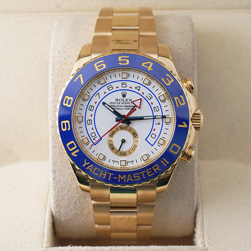 Rolex Yacht-Master II 44mm 116688 White Dial Blue Hands Pre-Owned