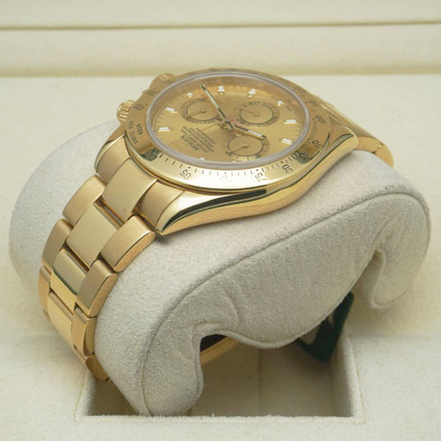 Daytona 116528 Yellow Gold 40mm Champagne Dial Pre-Owned