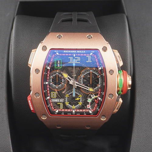 Richard Mille RM65-01 Full Rose Gold Split Chronograph Open-Work Dial