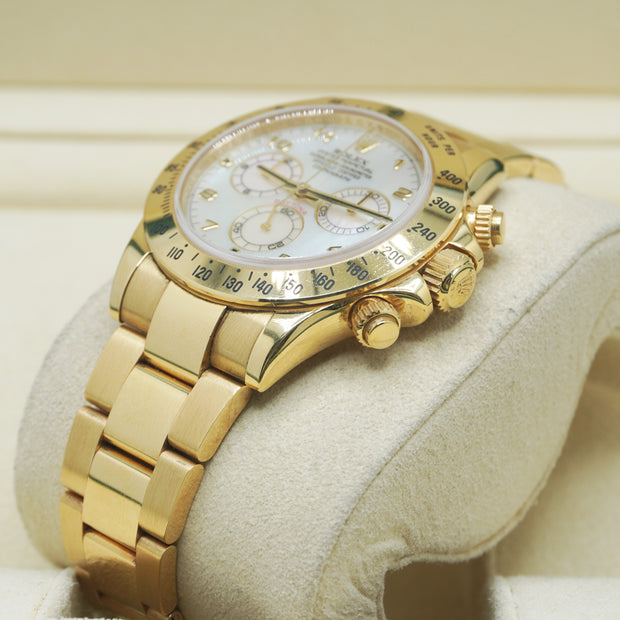 Rolex Daytona Chronograph Factory Mother Of Pearl Arabic Dial 116528 Pre-Owned