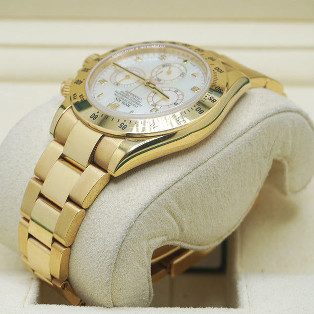 Rolex Daytona Chronograph Factory Mother Of Pearl Arabic Dial 116528 Pre-Owned