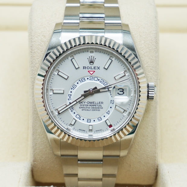 Rolex Sky-Dweller 42mm Stainless Steel 326934 White Dial Pre-Owned