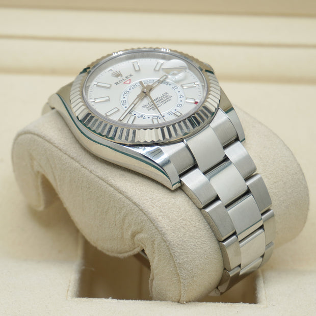 Rolex Sky-Dweller 42mm Stainless Steel 326934 White Dial Pre-Owned