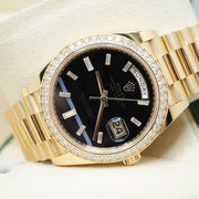 Rolex Day-Date 40 Presidential 228348RBR Diamond Bezel Baguette Onyx Dial