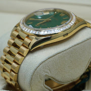 Rolex Day-Date 40 228398TBR Yellow Gold Green Roman Dial