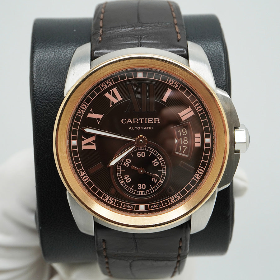 Cartier Calibre De Cartier 18k Rose Gold 42mm Watch W7100051