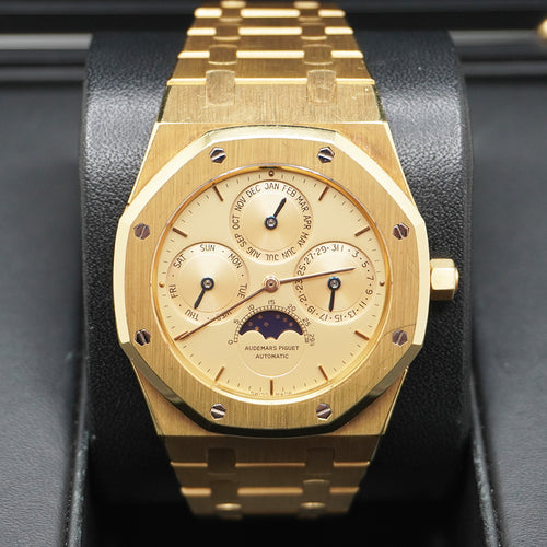 Audemars Piguet Royal Oak Perpetual Calendar 39mm Gold Dial 25654BA Pre-Owned