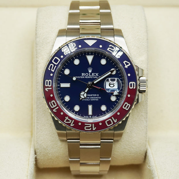 Rolex GMT-Master II "Pepsi" 40mm 126719BLRO White Gold Blue Dial Pre-Owned