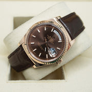 Rolex Day-Date 36mm Brown Dial 118135 Pre-Owned