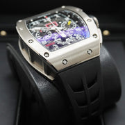 Richard Mille Chronograph RM11-FM Felipe Massa White Gold 50mm Openworked Dial