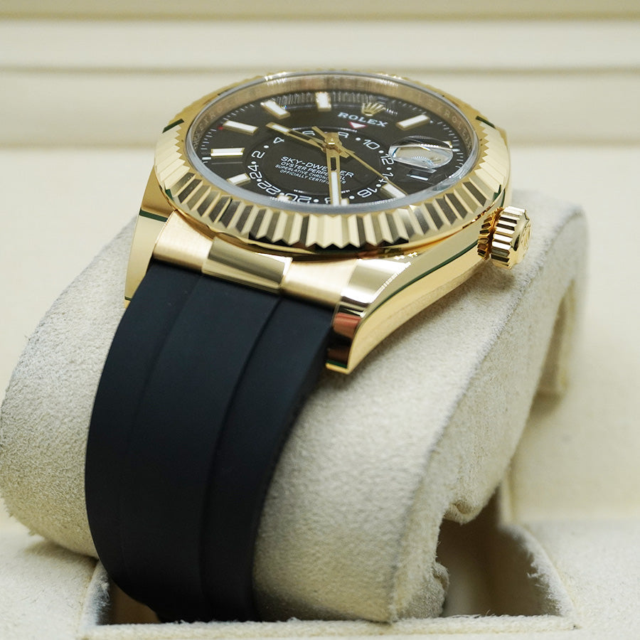Rolex Sky-Dweller Yellow Gold Black Dial Watch | 336238 | FCT