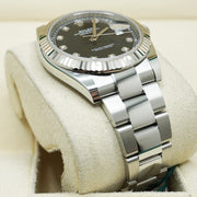 Rolex Datejust 41mm Black Diamond Dial Fluted Bezel 126334