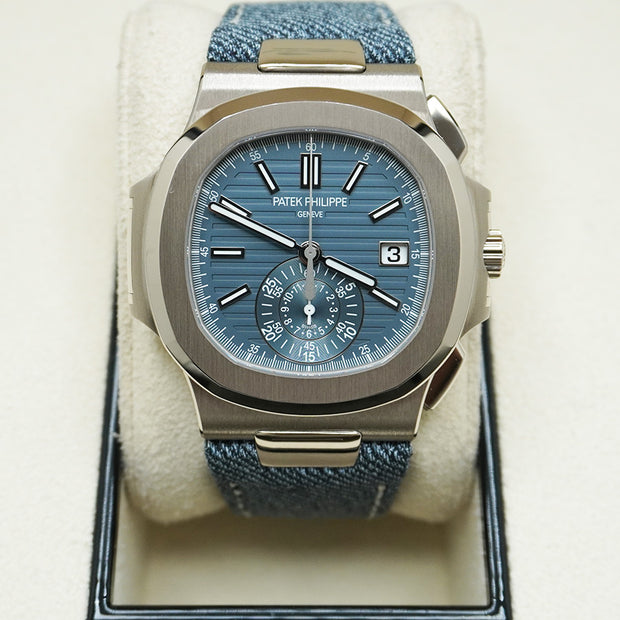 Patek Philippe Nautilus Chronograph 40mm 5980/60G-001 Blue Dial