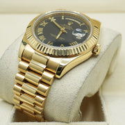 Rolex Day-Date 41 Yellow Gold Matte Black Dial 218238 Pre-Owned