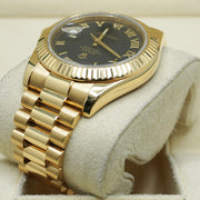 Rolex Day-Date 41 Yellow Gold Matte Black Dial 218238 Pre-Owned