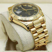 Rolex Day-Date 41 Yellow Gold Matte Black Dial 218238 Pre-Owned