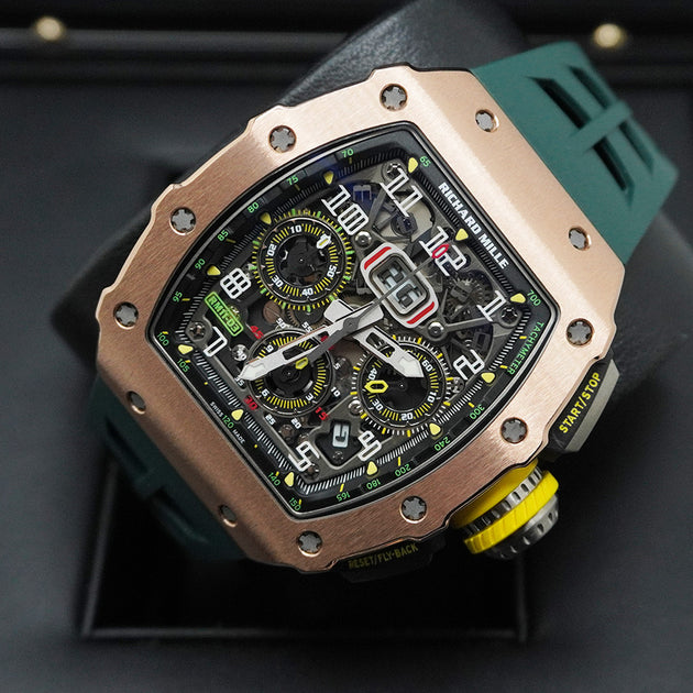 Richard Mille Chronograph RM11-03 Rose Gold 50mm Openworked Dial Pre-O ...