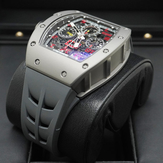 Richard Mille Chronograph RM11-FM Sandblast Titanium Openworked Dial Pre-Owned