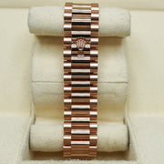 Rolex Day-Date Brown Ombre Diamond Dial Fluted Bezel 36mm 128235