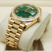 Rolex Day-Date 40 228398TBR Yellow Gold Green Roman Dial