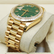 Rolex Day-Date 40 228398TBR Yellow Gold Green Roman Dial